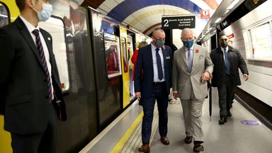 The Prince of Wales marks the 40th anniversary of the Nexus Tyne and Wear Metro by using the service to travel from Newcastle Central Station to Haymarket Station during a visit to Tyne and Wear. Picture date: Tuesday November 9, 2021.  